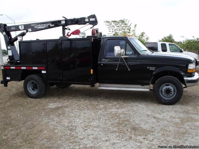 1995 Ford F-450 SD with Maintainer 3216 crane - Price: $7,900
