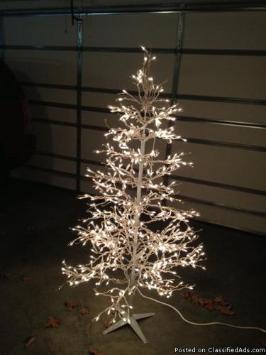 5Ft. Lighted White wire Christmas Tree - Price: $15