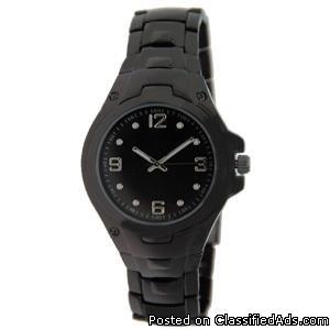 Brand New-Men's Black Ion-Plated Stainless Steel Watch in Box-$16! - Price: 16.00