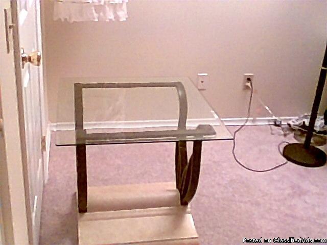 Contemporary Glass Side Table - Price: $90