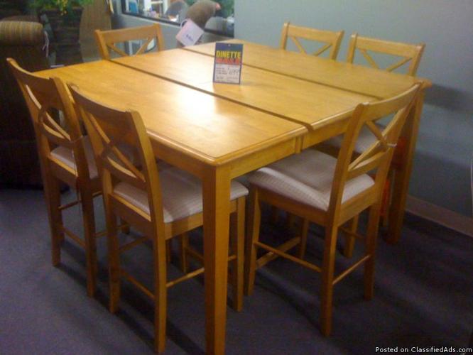 Counter Height Table and 6 bar stools - Price: $599.00