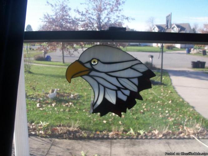 eagle head stained glass - Price: $35