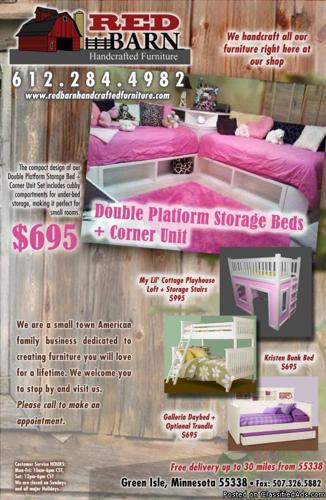 Handcrafted Bunk Beds, Lofts, Daybeds and More. Free Local Delivery - Quality at Affordable Prices - Price: 395.00
