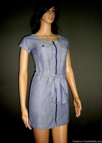 Ladies Casual Dress-Blue - Price: Sale $39.99