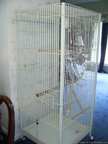 Large Bird Cage on wheels - Price: $200.00