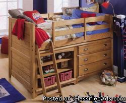 Loft Bed Twin with dresser and book shelf!! - Price: 599