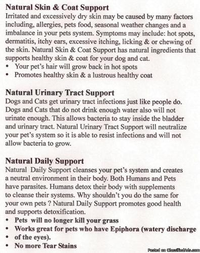 NATURE'S APPROACH ALL NATURAL PET PRODUCTS FOR DOGS & CATS - Price: $24.95