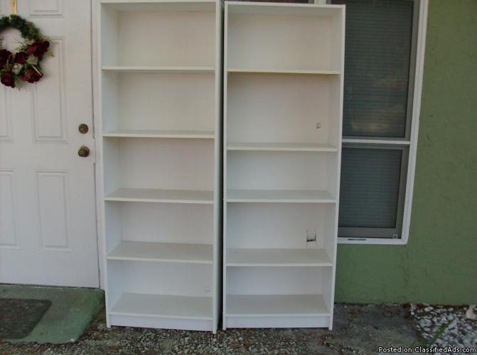 Shelf, white w/5 adjustable shelves - Price: $30