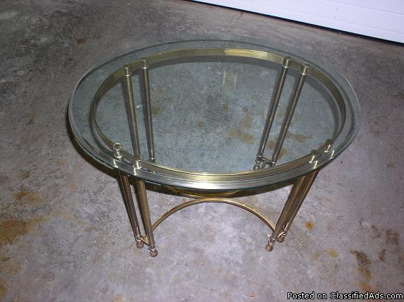 Small Glass Oval Table - Price: 90.00