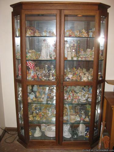 Solid Oak Curio Cabinet - Price: $400.00