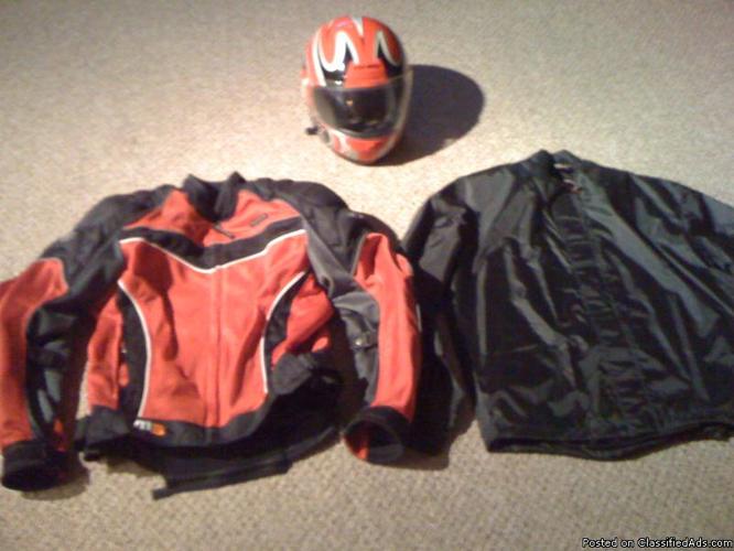 Street bike jacket and matching helmet - Price: $70