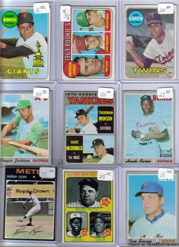 vintage sports cards - Price: book value $530.00