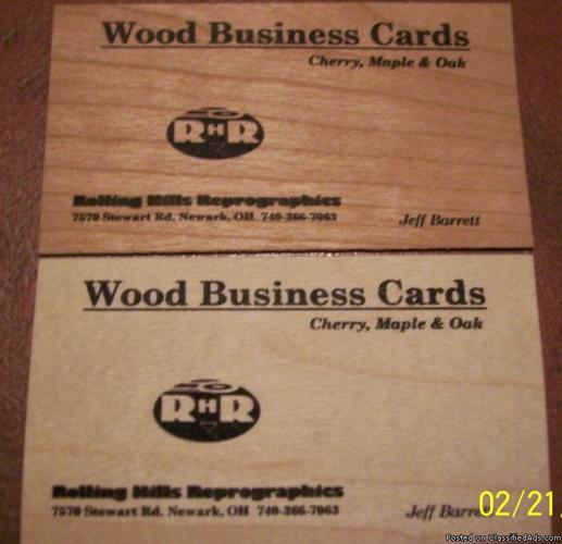 Wooden Business cards - Price: 55