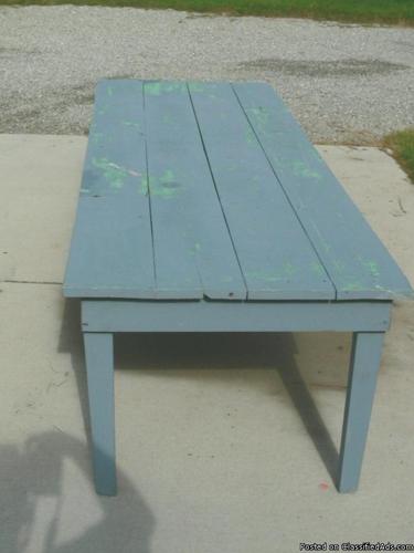 Wooden Wash Long Bench Table, Farmers Market - Price: $45, OBO