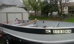 I am selling a 14 foot V-haul aluminum boat with trailer. The boat comes with a 25 hp mercury motor and the trailer comes with an extra set of tires. The boat is a great starting fishing boat for rivers and lakes. The boat is registered and able to be
