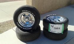 15 " Tires And Wheels Ford Pattern $200.00 Call --