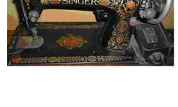 1911 Antique ?Red Eye? Singer Treadle Sewing Machine with Bench - Serial # G9277990.
Factory: Elizabethport, Elizabeth, New Jersey.
All parts are in good condition.
All 7 drawers are filled with various antique treasures: buttons, bobbins, spindles of