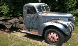 1946 GMC Truck Solid Body and floors with a 300 6 Cylinder Ford engine 5 speed trans, 2 speed rear end, power brakes and a winch. This truck was running when it was parked so it won?t take much to get it running again. Delivery is available. For more