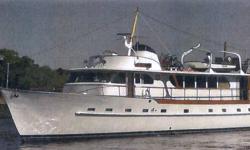 REDUCED by $20K!
Classic 1964 luxury motoryacht built by Broward Marine Inc. She is registered as a 76 ft yacht but comes in at 81 feet. Note: Most furniture in photos not included. Additional and recent photos of hull and bottom available upon request.