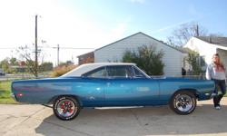 Health forces original owner of this 99% finished 1969 GTX, to sell. (Extremely beautiful in person.)&nbsp;
B-7 Blue, White inside, new White top, New carpet, New Paint, New bumpers, Brand New Motor with all Chrysler parts.
Motor has 200 ? Miles, Body has