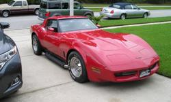 1981 CHEVY CORVETTE&nbsp; STINGRAY. BRAND NEW $3500 RED PAINT JOB, T-TOPS, 39,000 ORIGINAL MILES, POWER DOOR LOCKS AND WINDOWS,&nbsp; 4 SPEED TRANSMISSION. $18,000 NEG. OR TRADE FOR HARLEY TRIKE, CALL OR TEXT GIL @ 386-898-1591.