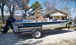 1989 Predator, 18' long, 7' wide, 2 bank charger, trollong motor, new Elite 5 DSI Lowrance,
new canopy, 2 live wells, 1 front, 1 back, rod box,
1989 Evinrude 70 hp motor, tilt & trim, new plugs & tune up,
14" tires with new berrings Sept 2013
GOOD SOLID