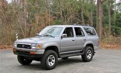 Nice older rust free Toyota 4Runners are VERY hard to find. This 4Runner being offered here:
HAS THE RARE FIVE SPEED MANUAL TRANSMISSION!
IS THE NICEST YOU?LL EVER FIND !!
LOOKS, RUNS, AND DRIVES LIKE A DREAM!
As you have already seen this is one really