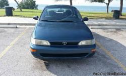 TOYOTA COROLLA 1993 FOUR DOOR SEDAN AUTOMATIC TRANSMISSION AND OVERDRIVE .
GOOD MOTOR
.GOOD TRANSMISSION,VERY VERY COOL A/C.
VERY GOOD TIRES.
CLEAN CAR VERY ECONOMIC GAS SAVER
PRICE 2800 O.B.O