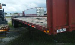 YOU ARE LOOKING AT A 45' FONTAINE FLATBED TRAILER 1995
FEATURES::
* SPREAD AXLE AIR-RIDE
* APITONG FLOOR/40TON GVW
* PILOT WHEEL/10 WINCHES
* NO RUST
* SER.13N145307S1567980
$5800.
CALL JOE CELL :: (561) 688-3400 WORK :: (561) 688-3400
