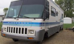 1995 Winnabago motor home. Power steering, Cruise Control, Rear Camera, CB radio, 3 air conditioners, dash air works, qreen Bed with select air mattress,Driver side Door, Heated electric mirrors, TV in front and a hook up for one in the bedroom, coffee