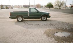 1997 Chevy S-10. High mileage, good solid truck, affordable transportation. 24MPG. Uses no oil between changes. Cold air still under warranty. New Liberator tires. Green. Can be seen and driven in Murfreesboro.
$2300. I have more pictures available if
