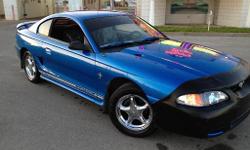 Make: &nbsp;Ford
Model: &nbsp;Mustang
Year: &nbsp;1998
Body Style: &nbsp;Coupe
Exterior Color: Blue
Interior Color: Gray
Doors: Two Door
Vehicle Condition: Very Good&nbsp;
&nbsp;
Price: $3,250
Mileage:173,000 mi
Fuel: Gasoline
Transmission: Manual
