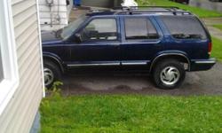 1999 chevy blazer, 4 door, aoutmatic, 4 wheel drive, power windows, locks, leather seats. Must sell. Dawn 2692137910
