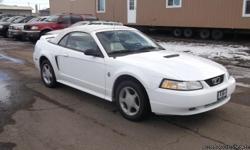 1999 Ford Mustang GT Convertible, 93,124
Address: 6201 N Federal Blvd Denver, CO 80221
View our website: www.denverusedcarsonline.com
Notes: 1 OWNER CARFAX CERTIFIED, MANUAL GT, You have to see how clean this car is. White Exterior, White Convertible Top