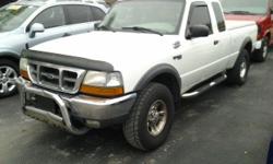 Older 4x4 2000 Ford Ranger. Running boards, hard cover on the bed, cloth interior, automatic, extended cab. 187k miles, as-is. Yep, it runs and drives.
Price is $2499 plus tax and doc: $2763.43 out the door.
We will take trade-ins on this (cars &