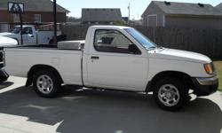 SEE MORE PICTURES HERE: http://www.domesticsale.com/autoclassified/28869.html
2000 NISSAN FRONTIER XE PICK UP BY OWNER
WHITE EXTERIOR - GRAY INTERIOR
AUTOMATIC
2WD
4 CYLINDER - GREAT ON GAS!
A/C & HEAT
AM/FM/CD PLAYER
TOOL BOX SHOWN IN PICTURE IS INCLUDED