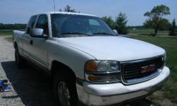 2000 GMC Sierra extended cab 3rd door....rear tinted window's...loaded....5.3 motor...rear defrost......4-wheel drivve...312,000 miles....run's great this is a daily driver too and from work......would be perfect first vehicle...has good tires and