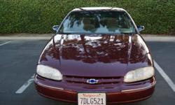 2001 CHEVY LUMINA
CLEAN - TITLE
CLEAN CARFAX
POWER WINDOWS
HEAT/AC
CRUISE CONTROL
91,000 MILES
$3999 OR BEST OFFER
CALL 714 724 2550