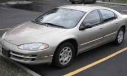 2002 Dodge Intrepid SE. Automatic. Cruise control, power window/locks/seat. ABS. CD player. AC. Very roomy interior and trunk. Custom rims. 2.7L engine. We get about 25 mpg average. Good condition. Feel free to come look!