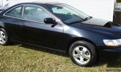 2002 Honda Accord EX Coupe (2 door)
Mileage: 98,900
Clean and well maintained - clean CARFAX report
2.3 Liter VTEC 4 Cylinder Engine
4 speed automatic transmission
Front & side airbags
6 disc in-dash cd changer/cassette stereo
Leather interior
Power