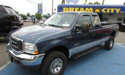 Blue / Gray 2004 Ford Super Duty F350 SRW Supercab 142" XL 4WD
&nbsp;
2 Doors, Pickup, 6.0L 325.0hp, 8 Cylinders , Automatic Transmission
Dream City Auto Sales
Largest diesel truck inventory
on the west coast! Financing
Available with as little as $99