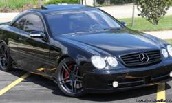 2005 Mercedes-Benz CL65 AMG 2dr Coupe Black over Charcoal Leather, Lorinser Body Kit! 6.0 Liter Twin-Turbocharged V12 Engine, 604 Horsepower. 20" AMG Style Wheels in Charcoal, Full Lorinser Body Kit, Blacked-Out Exterior Badging, Quad-Outlet Exhaust,