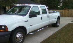2006 FORD F350 DUALLY 4X2 CREW CAB GREAT CONDITION. EQUIPPED WITH A GOOSENECK HOOKUP 110 GAL FUEL TANK WITH PUMP ON BACK. FIRE EXT. WHITE WITH GREY INSIDE. 251-591-9995 will email more picks. Just give me a call. 15000.00
