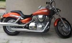 Beautiful Sunburst orange, black and chrome 2006 Honda 1300 VTX
Low mileage (9023)
Excellent condition
Timely Maintenance
Saddlebags included (not installed)
Two Helmets also included
(915)276-4158 or (915)276-4020
Email responses preferred (serious