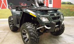 2007 Bombardier CanAm Outlander High Output Rotax V Twin 650 fuel injected 4X4 that runs and looks great!! This Outlander has ITP rims with 25? Titan tires, 4 wheel independent suspension, front and rear disc brakes plus an Ostrich skin seat. It has 1633
