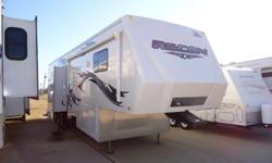 2008 Recon 37U ZX toy hauler fifth wheel RV by Jayco. Non smoker no pet smells. As nice as can possibly be with: triple slide, queen bed slide, 2 AC?s, stackable washer dryer, Onan 5500 generator, Xantrex power inverter system, 46? Toshiba flat screen,