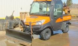 Nice 2009 Kubota RTV1100 utility vehicle with only 188 hours. Powered by a 3 cylinder 24 hp Kubota diesel engine. Transmission is a 3 range hydrostatic. Same engine and transmission found in Kubota's compact tractor. No exposed belts. This is the Kubota
