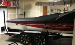2012 World Tournament Team. 110 Hours. 6.0 Ilmor. Zero Flex Mini Tower, Clarion Stereo, Zero Off, depth finder, air temp, water temp, heated seats, heater, removable rear seat, cover, tandem trailer, w Spare, 18" wheels, red metal flake, wakeboard and