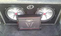 2 kicker comp cvr 12s in a kicker comp box with a 1500 watt kicker amp all for 350.00 obo hit me up if intrested .....i also have a 13'' flip down tv&nbsp;for 150.00
