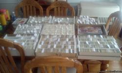 My own collection of sporting cards... roughly 16,000 baseball cards, 8,000 basketball cards, and 7,000 football cards